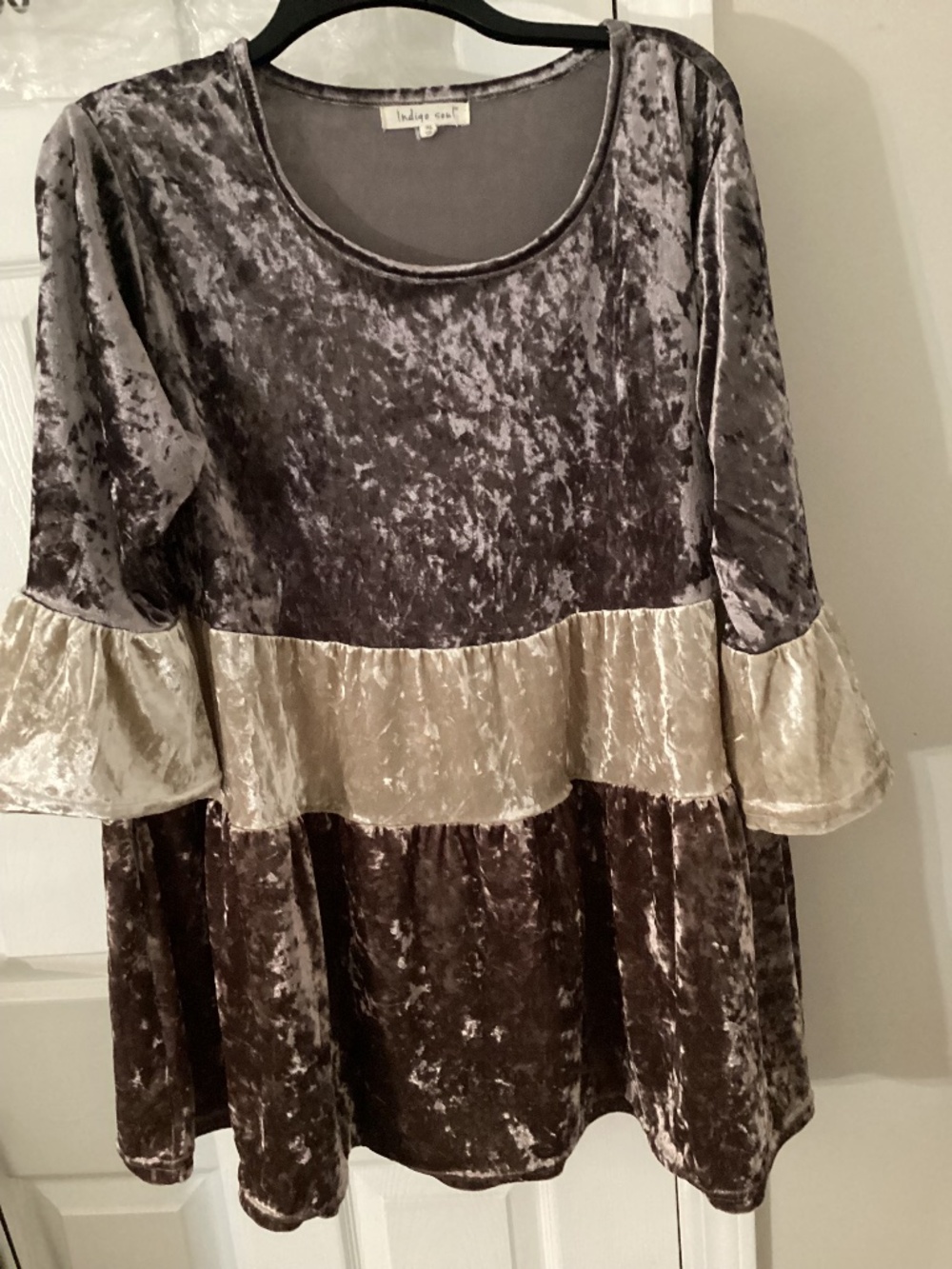 Indigo Soul Velour Top, XL